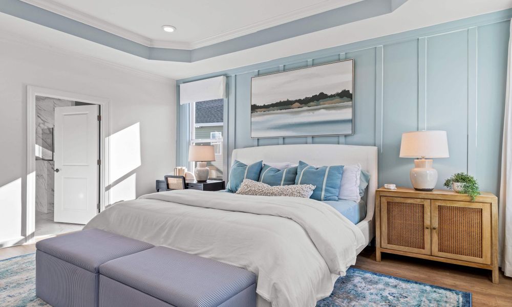 Representative furnished interior of a home built from the The Longboard by Chesapeake Homes in Bridgewater - Shorehaven Village, Little River (Image 16).
