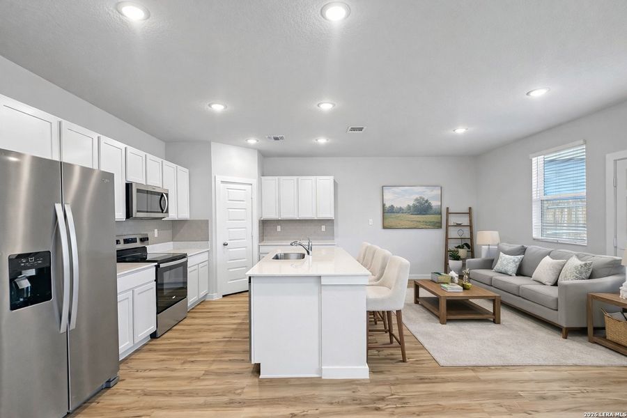 Furnished interior view inside a new home in Bear Creek, San Antonio (Image 14).
