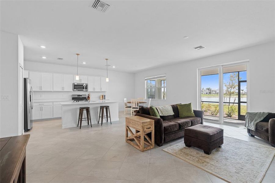 Furnished interior view inside a new home in Tuckers Cove: Villas, Punta Gorda (Image 15).