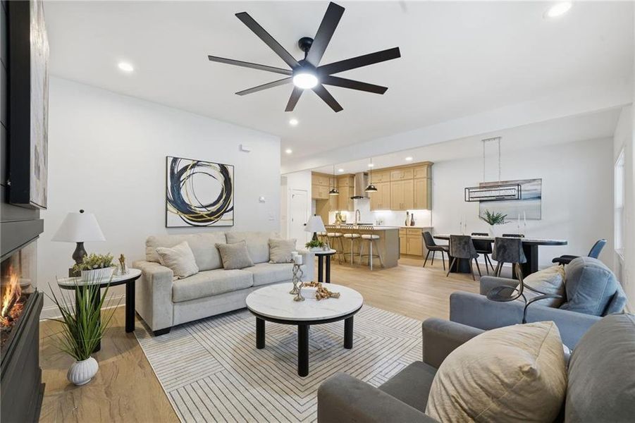 Furnished interior view inside a new home in , Atlanta (Image 9). Furnished interior view inside a new home in , Atlanta (Image 9).