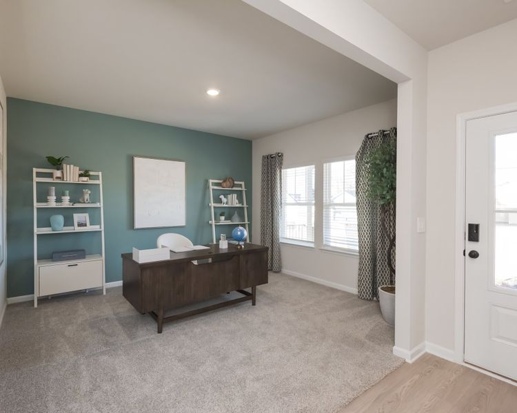 Furnished interior view inside a new home in Vines at Mill Creek - Estate Series, Braselton (Image 9).
