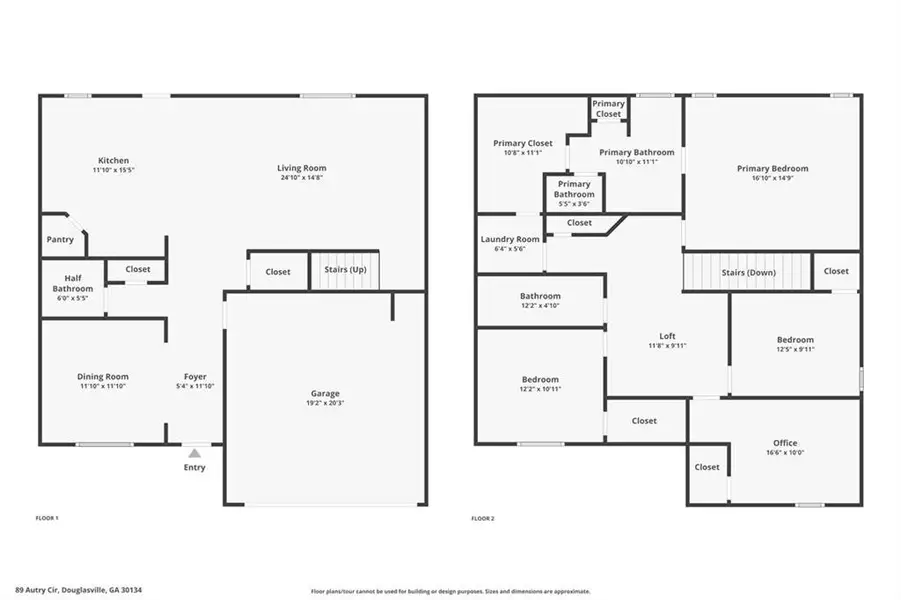 2D floor plan layout of this home in , Douglasville, GA (Image 7).