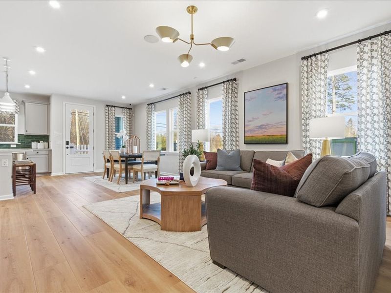 Representative furnished interior of a home built from the Cardinal by Tri Pointe Homes in Ellis Townes, Charlotte (Image 5).