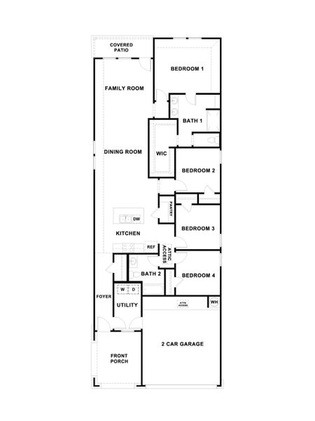 2D floor plan layout for the The Tyler by D.R. Horton in Whisper South, San Marcos, TX (Image 5). 2D floor plan layout for the The Tyler by D.R. Horton in Whisper South, San Marcos, TX (Image 5).