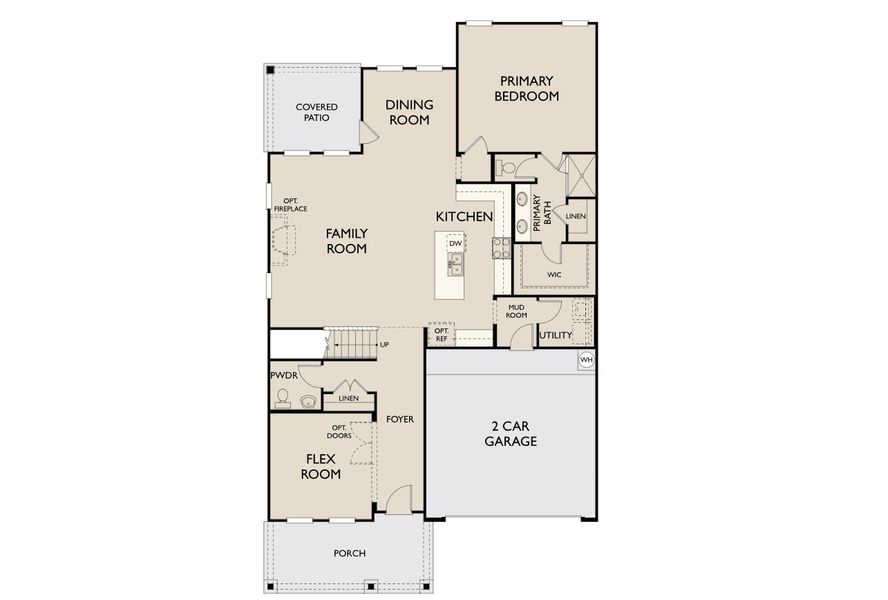2D floor plan layout for the Dakota by Ashton Woods in Coyote Meadows 50s, Anna, TX (Image 6). 2D floor plan layout for the Dakota by Ashton Woods in Coyote Meadows 50s, Anna, TX (Image 6).