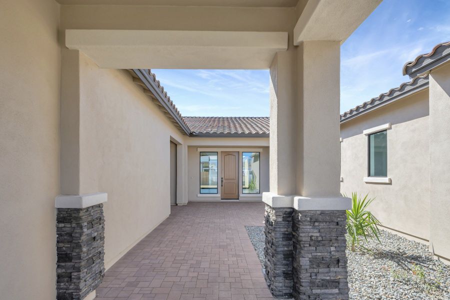 Exterior details and patio area of a home in Suelo at Legado West, Queen Creek (Image 4).