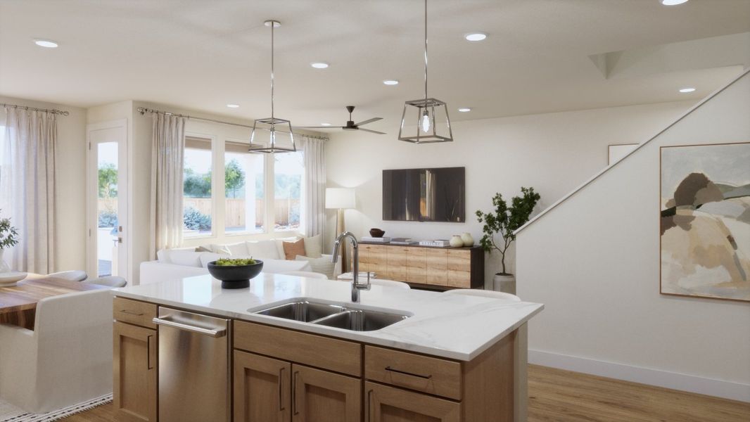 Representative furnished interior of a home built from the Amy by Risewell Homes in Freedom at Anthem, Kyle (Image 5).