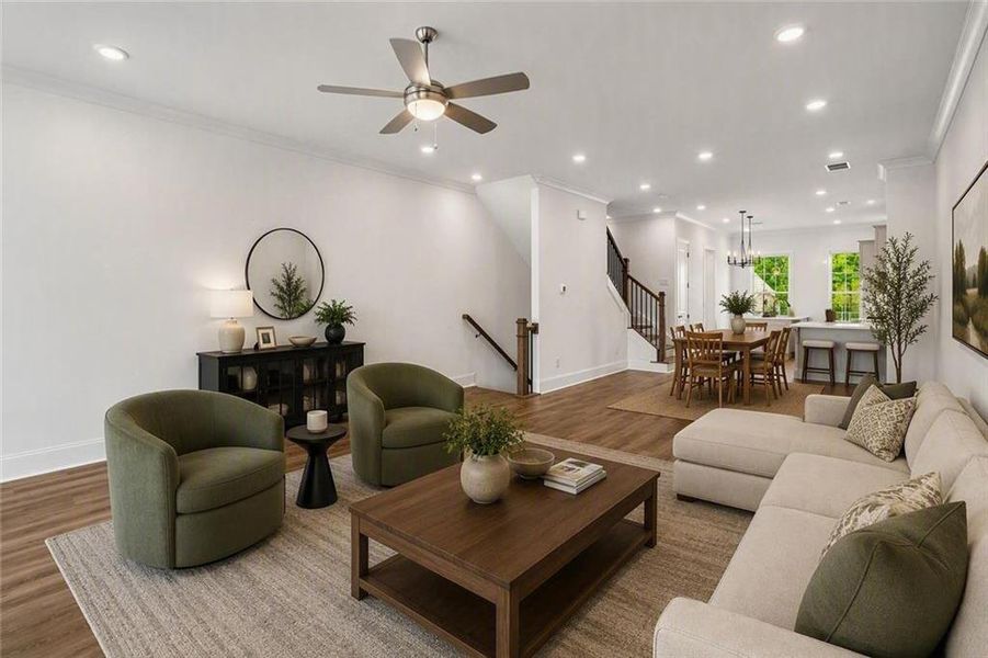 Furnished interior view inside a new home in Waterhaven, Cumming (Image 6).