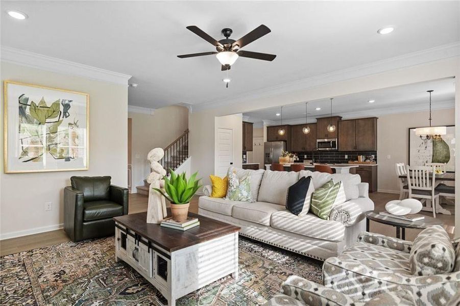 Furnished interior view inside a new home in The Stiles, Cartersville (Image 7).