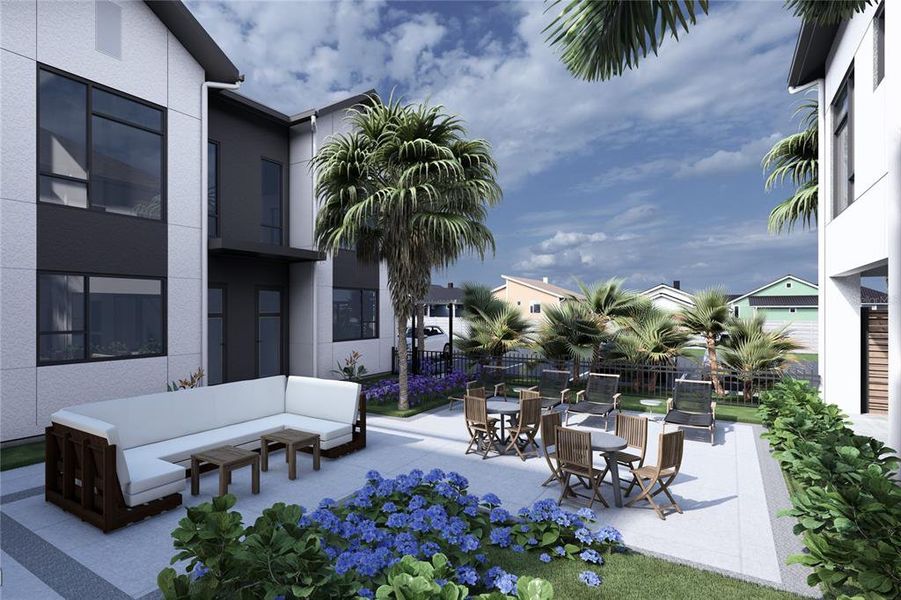 Exterior details and patio area of a home in , St. Petersburg (Image 2).