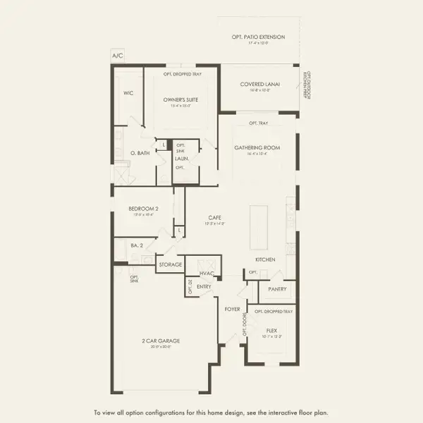2D floor plan layout for the Mainstay by Del Webb in Del Webb Lakehaven, Clermont, FL (Image 3).