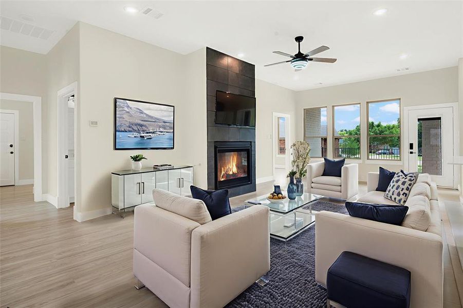 Living Room - virtually staged