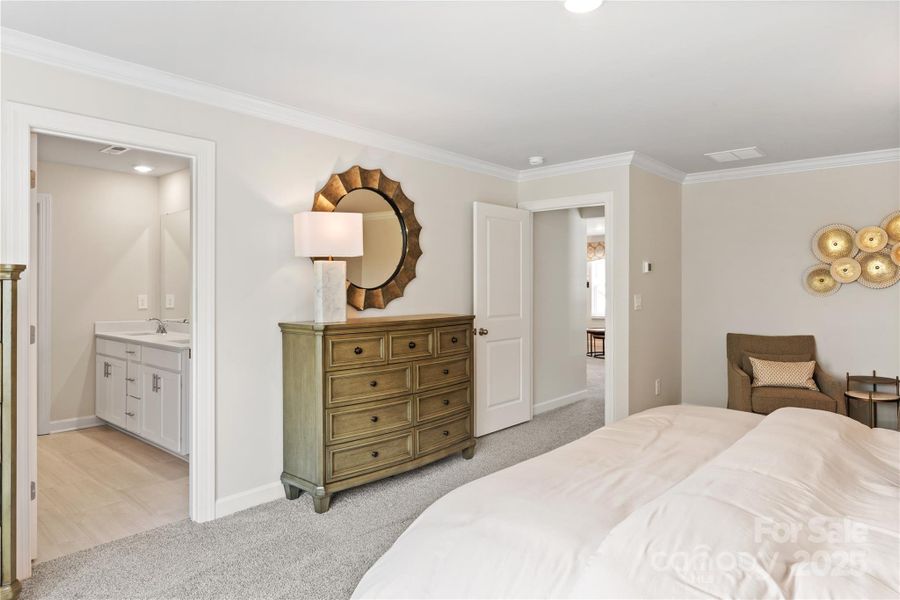 Furnished interior view inside a new home in Sutter's Mill, Mooresville (Image 3). Furnished interior view inside a new home in Sutter's Mill, Mooresville (Image 3).