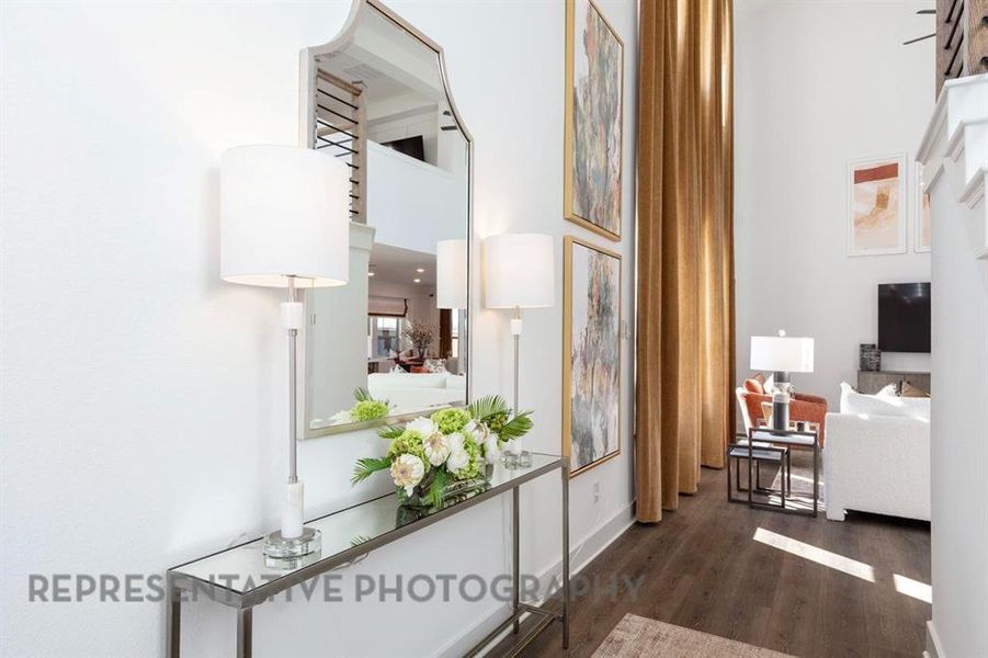 Furnished interior view inside a new home in Mosaic: 40ft. lots, Celina (Image 28).