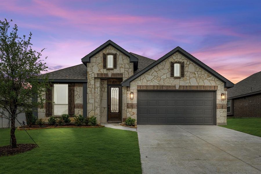 Front exterior of a new home in Arcadia Trails Classic 60, Balch Springs, TX, highlighting curb appeal (Image 25).