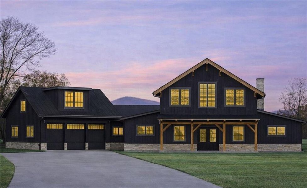 Front exterior of a new home in , Clermont, GA, highlighting curb appeal (Image 1). Front exterior of a new home in , Clermont, GA, highlighting curb appeal (Image 1).
