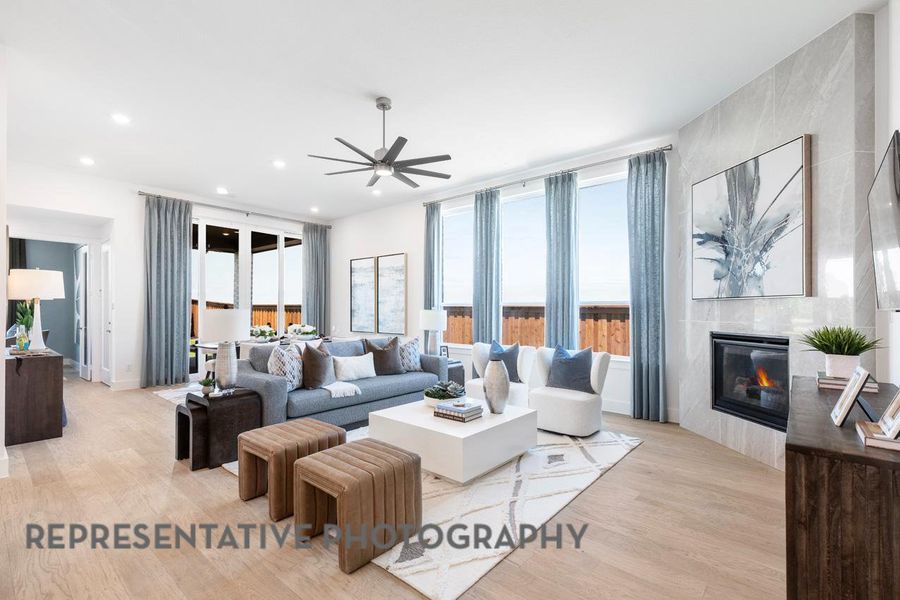 Furnished interior view inside a new home in Lariat: 50ft. lots, Liberty Hill (Image 13). Furnished interior view inside a new home in Lariat: 50ft. lots, Liberty Hill (Image 13).