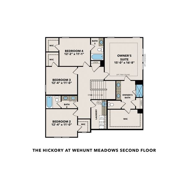 2D floor plan layout of this home in Wehunt Meadows, Hoschton, GA (Image 5).