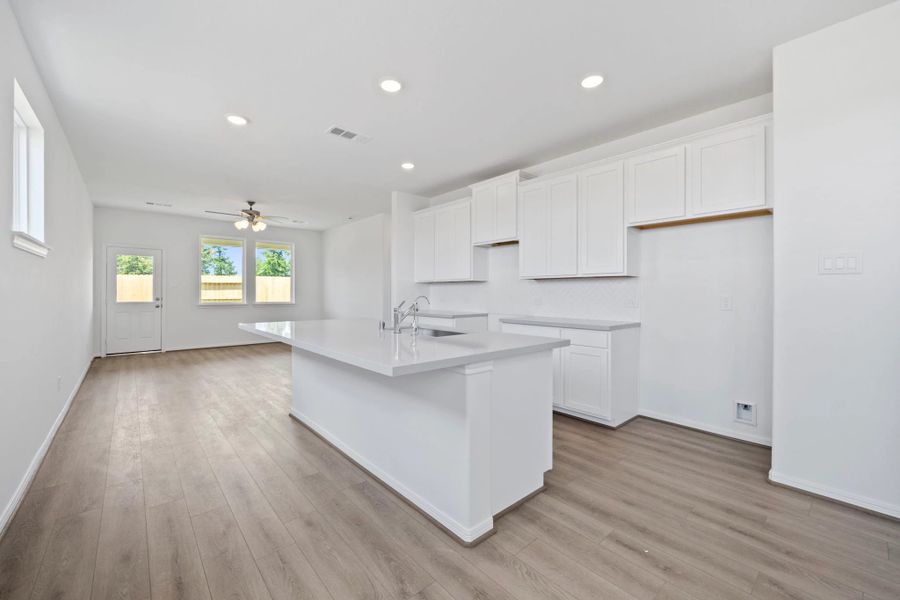 Kitchen. Note: Sample product photo. Actual exterior and interior selections may vary by homesite. Photo may be virtually staged Kitchen. Note: Sample product photo. Actual exterior and interior selections may vary by homesite. Photo may be virtually staged