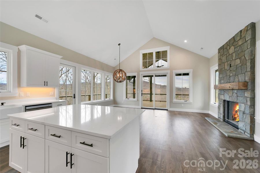 Furnished interior view inside a new home in , Pisgah Forest (Image 9).