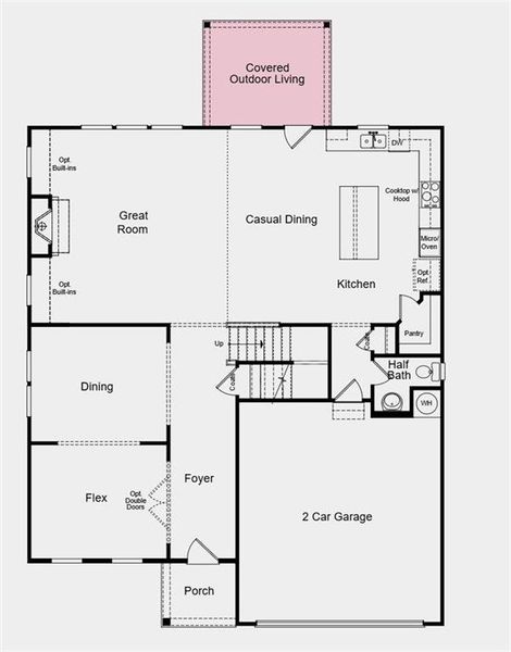 2D floor plan layout of this home in Bennett Farm, Loganville, GA (Image 3). 2D floor plan layout of this home in Bennett Farm, Loganville, GA (Image 3).