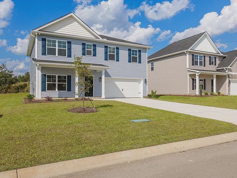 Front exterior of a new home in Portrait Hills, Aiken, SC, highlighting curb appeal (Image 2).