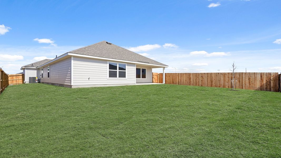 Exterior details and patio area of a home in Swenson Heights, Seguin (Image 3). Exterior details and patio area of a home in Swenson Heights, Seguin (Image 3).