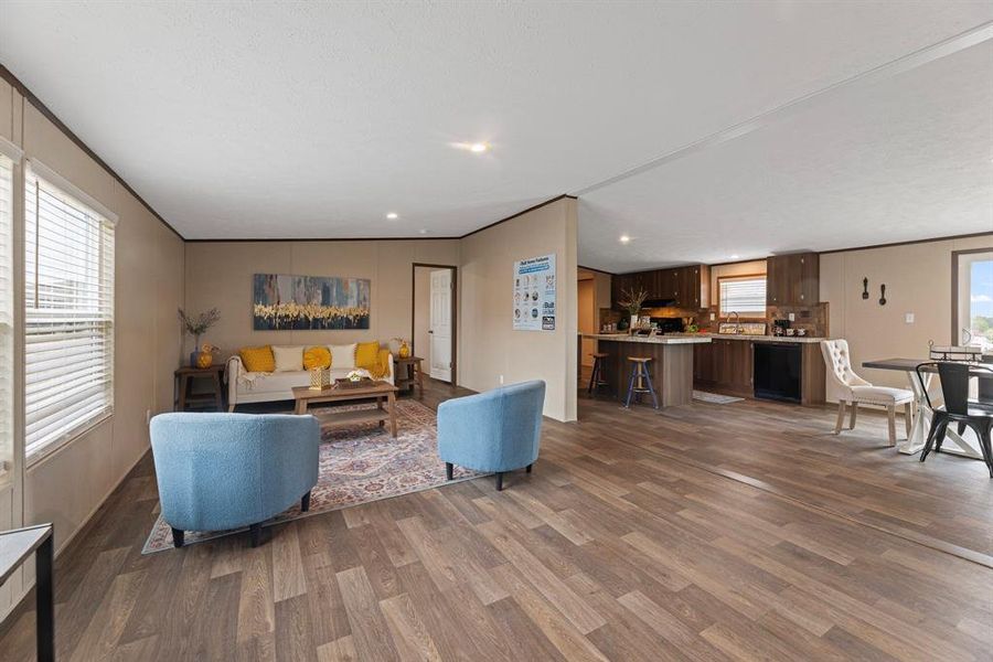 Furnished interior view inside a new home in , Sunset (Image 3).