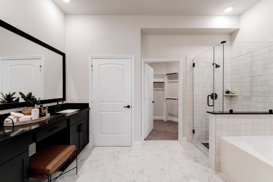 Representative furnished interior of a home built from the Messina by Beazer Homes in Bridgeland, Cypress (Image 10).