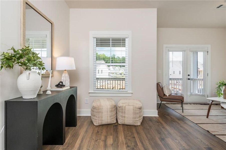 Furnished interior view inside a new home in , Flowery Branch (Image 53). Furnished interior view inside a new home in , Flowery Branch (Image 53).
