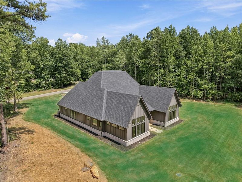 Front exterior of a new home in , Pendergrass, GA, highlighting curb appeal (Image 1). Front exterior of a new home in , Pendergrass, GA, highlighting curb appeal (Image 1).