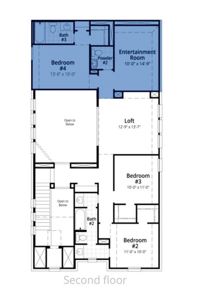 2D floor plan layout of this home in Harvest Green, Richmond, TX (Image 6). 2D floor plan layout of this home in Harvest Green, Richmond, TX (Image 6).