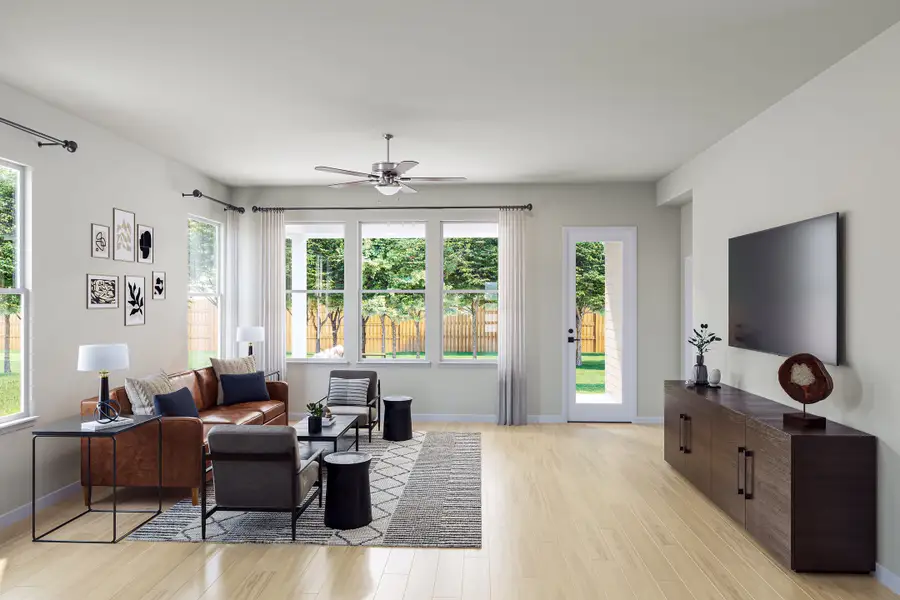 Furnished interior view inside a new home in Lariat, Liberty Hill (Image 6).
