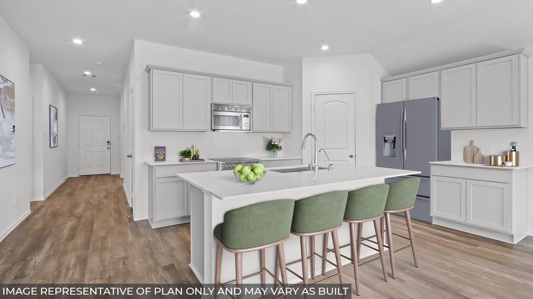 Representative furnished interior of a home built from the Texas Cali by D.R. Horton in Silverthorne, Conroe (Image 10).