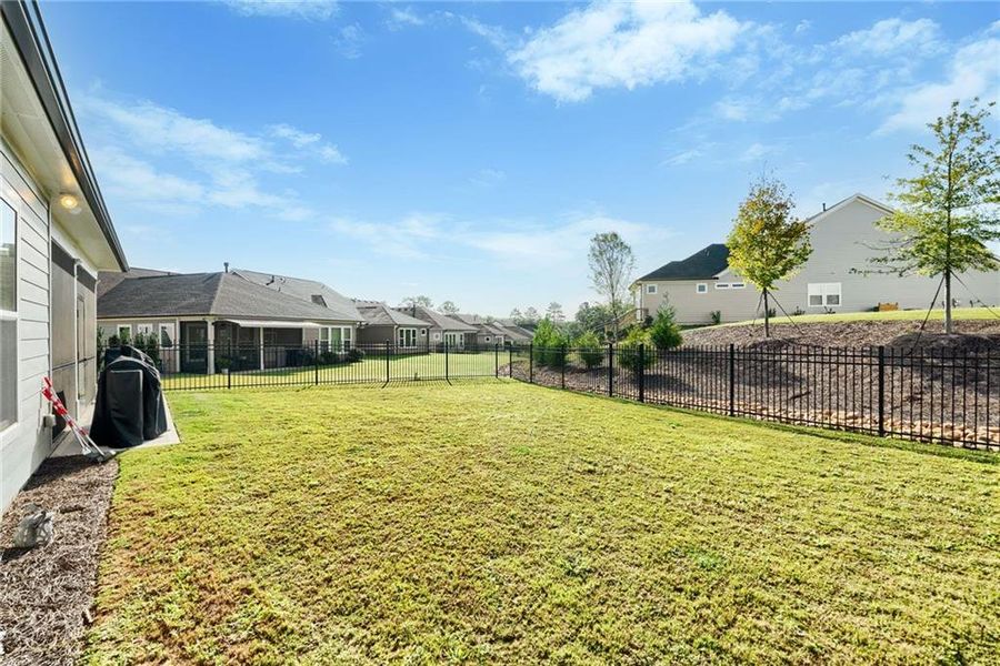 Exterior details and patio area of a home in Crescent Pointe at Great Sky, Canton (Image 31).