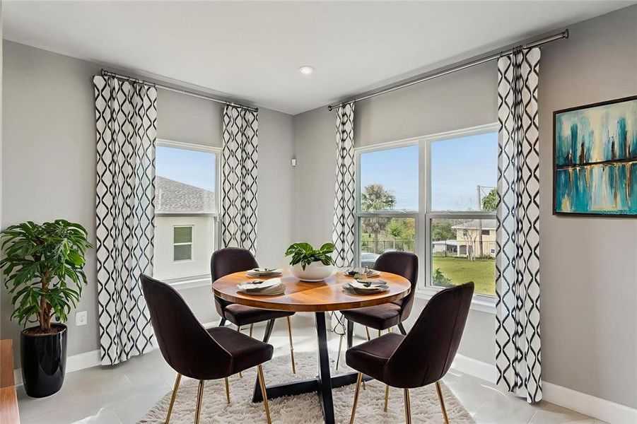 Furnished interior view inside a new home in Bella Terra, Clermont (Image 25). Furnished interior view inside a new home in Bella Terra, Clermont (Image 25).