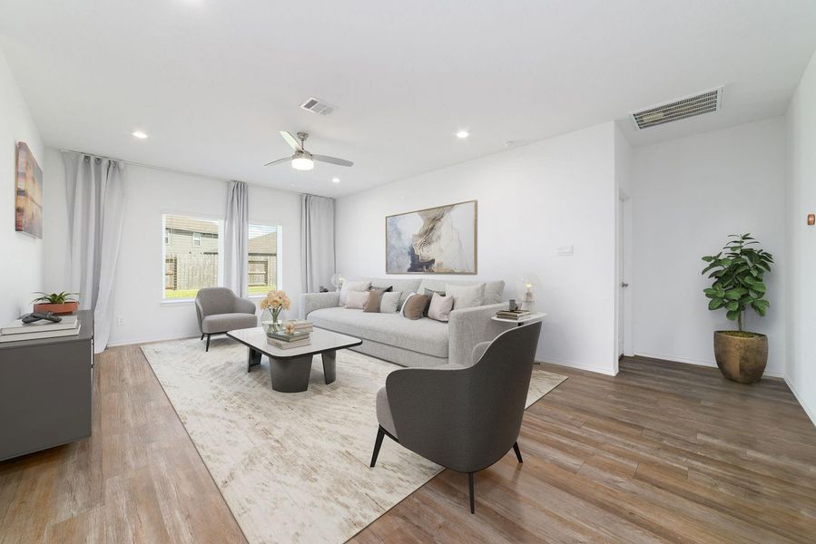 Furnished interior view inside a new home in Sunterra, Katy (Image 14).