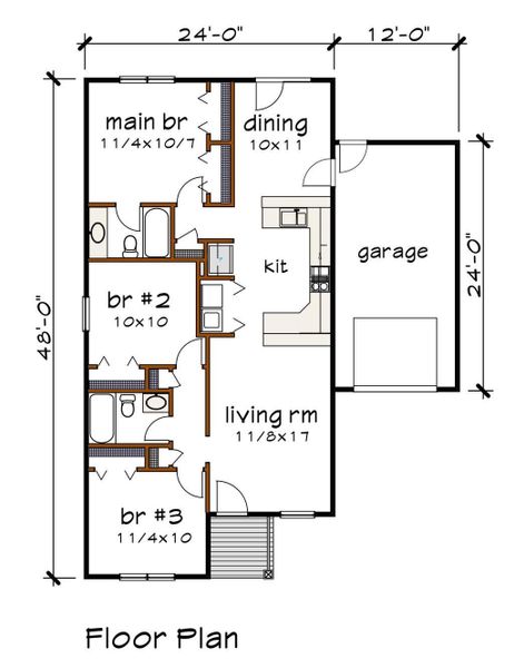 2D floor plan layout of this home in , Maggie Valley, NC (Image 3).