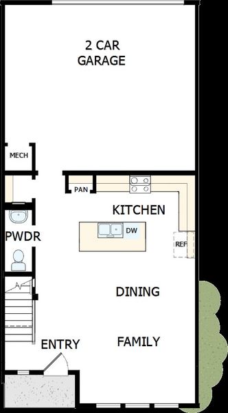 2D floor plan layout of this home in Emory Crossing, Hutto, TX (Image 3).