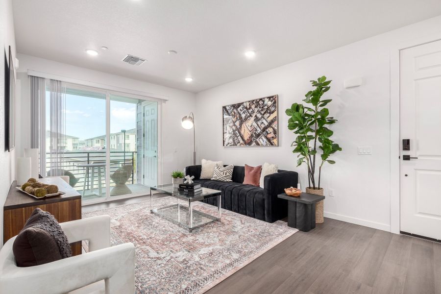 Furnished interior view inside a new home in Gateway Commons, Denver (Image 5).