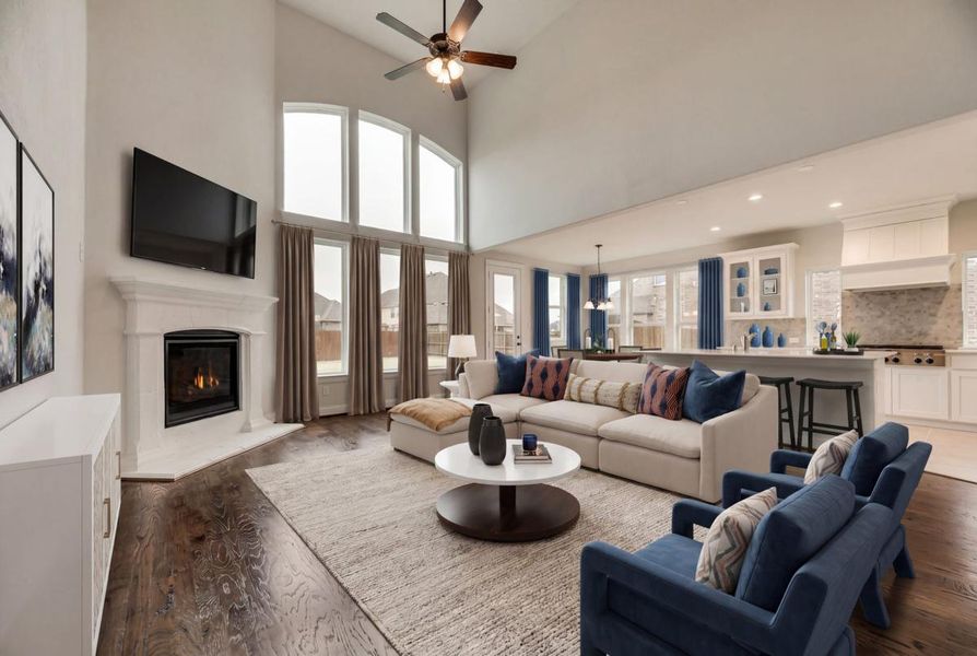 Representative furnished interior of a home built from the Fenestra by Grand Homes in Edgewater, Fate (Image 7). Representative furnished interior of a home built from the Fenestra by Grand Homes in Edgewater, Fate (Image 7).