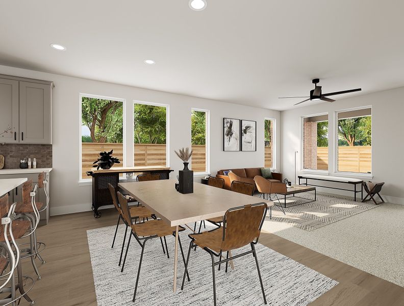 Furnished interior view inside a new home in Union Park, Little Elm (Image 8).