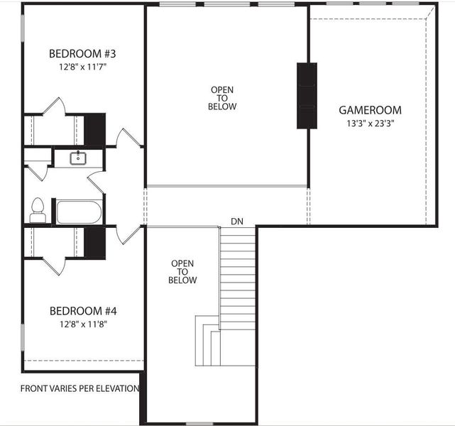 2D floor plan layout of this home in Caliterra - 80', Dripping Springs, TX (Image 3). 2D floor plan layout of this home in Caliterra - 80', Dripping Springs, TX (Image 3).