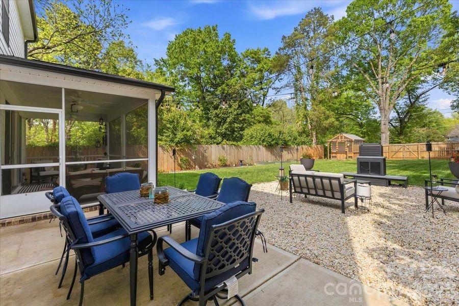Exterior details and patio area of a home in , Charlotte (Image 3). Exterior details and patio area of a home in , Charlotte (Image 3).