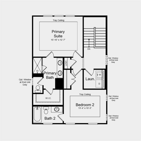 2D floor plan layout of this home in Hampton Trace, Marietta, GA (Image 5).