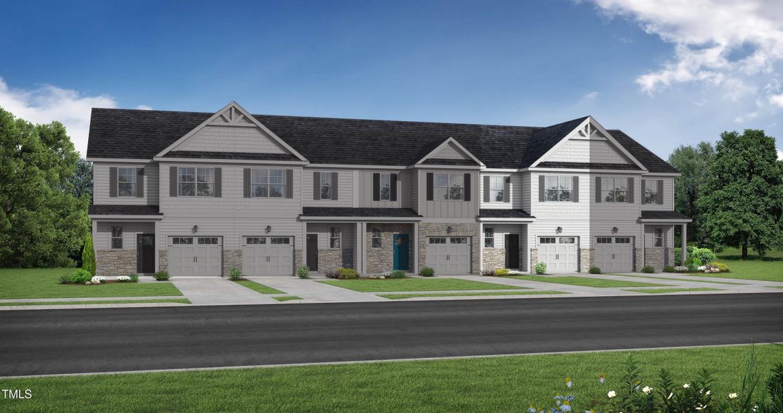 Front exterior of a new home in Springvale, Willow Spring, NC, highlighting curb appeal (Image 29). Front exterior of a new home in Springvale, Willow Spring, NC, highlighting curb appeal (Image 29).