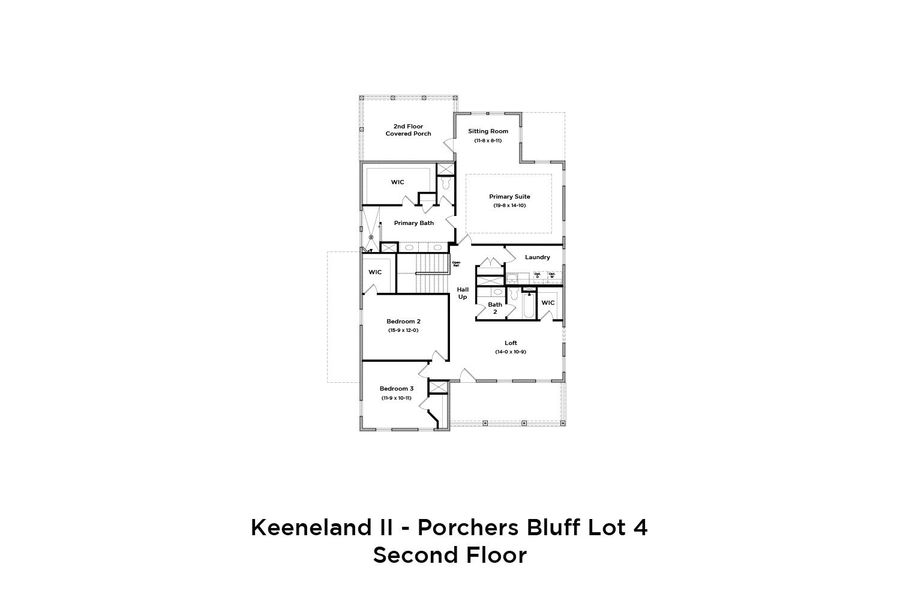 Homesite #4 Second Floor Keeneland II Plan