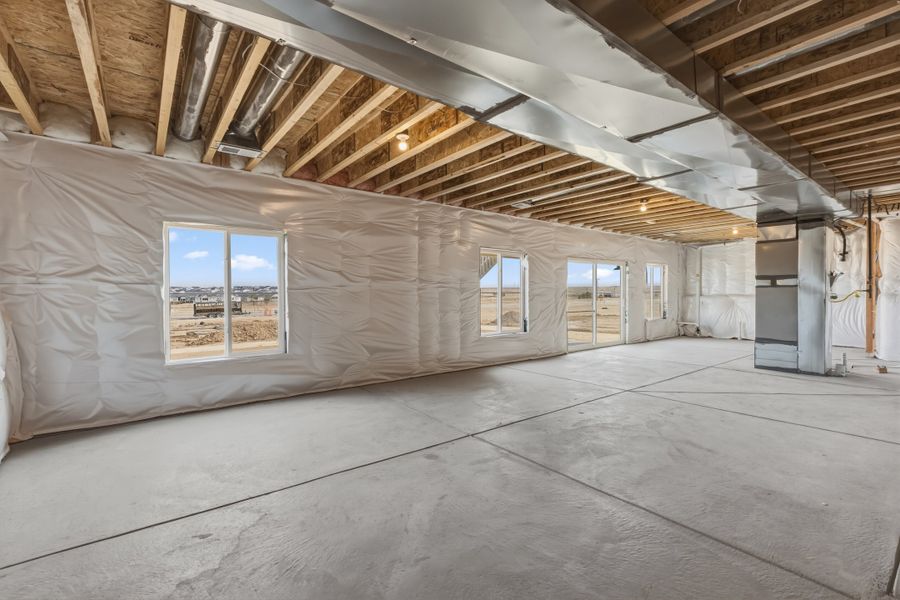 In-progress construction of a new home in The Aurora Highlands, Aurora, CO (Image 24).
