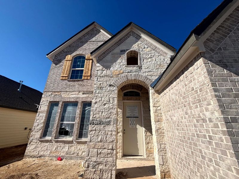 Construction progress - front entry and walkway Construction progress - front entry and walkway