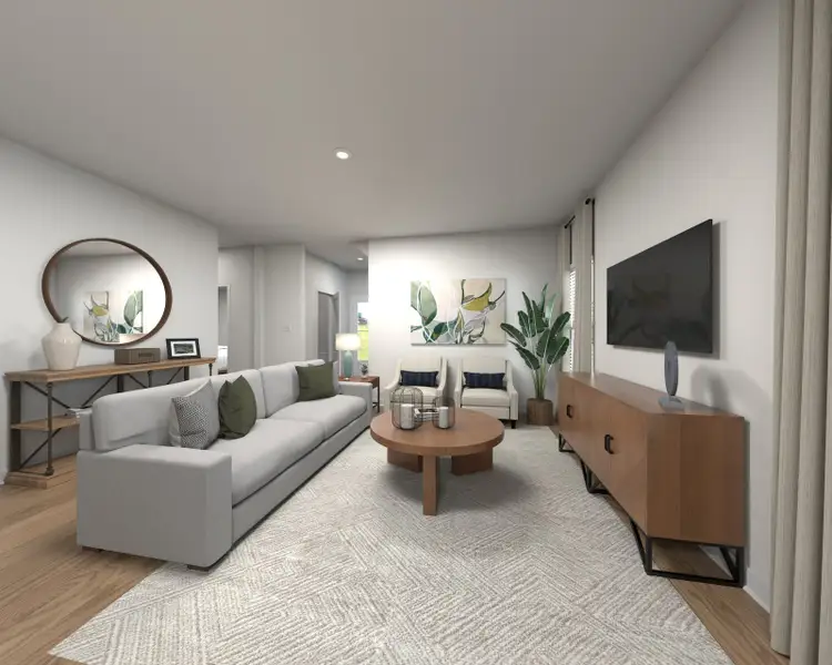 Spend family movie nights in the spacious great room.